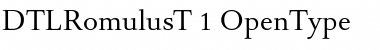 Download DTL Romulus T Regular Font Title Preview