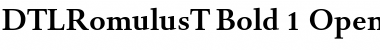 Download DTL Romulus T Bold Font Title Preview