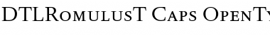 Download DTL Romulus T Caps Regular Font Title Preview
