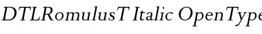 Download DTLRomulusT Regular Font Title Preview