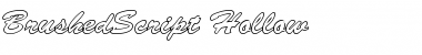 Download BrushedScript Hollow Regular Font Title Preview