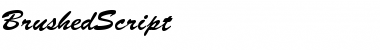 Download BrushedScript Regular Font Title Preview