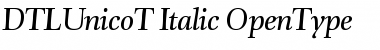 Download DTL Unico T Italic Font Title Preview