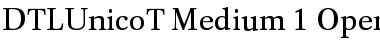 Download DTL Unico T Medium Font Title Preview