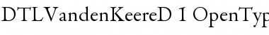 Download DTLVandenKeereD Regular Font Title Preview