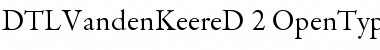 Download DTLVandenKeereD Regular Font Title Preview