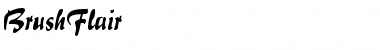 Download BrushFlair Regular Font Title Preview