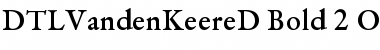 Download DTLVandenKeereD Bold Font Title Preview