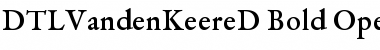 Download DTL VandenKeere D Bold Font Title Preview