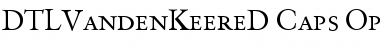 Download DTLVandenKeereD Caps Font Title Preview