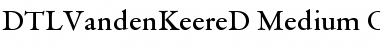 Download DTLVandenKeereD Medium Font Title Preview