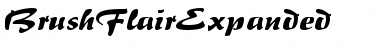 Download BrushFlairExpanded Regular Font Title Preview