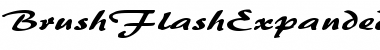 Download BrushFlashExpanded Regular Font Title Preview