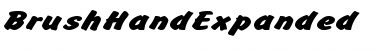 Download BrushHandExpanded Regular Font Title Preview