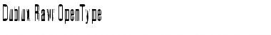 Download Dublux Raw Font Title Preview