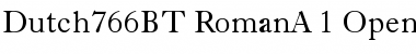 Download Dutch 766 Regular Font Title Preview