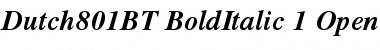 Download Dutch 801 Bold Italic Font Title Preview