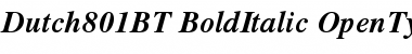Download Dutch 801 Bold Italic Font Title Preview