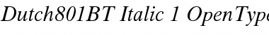 Download Dutch 801 Italic Font Title Preview