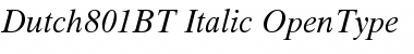 Download Dutch 801 Italic Font Title Preview