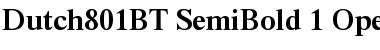 Download Dutch 801 Semi-Bold Font Title Preview