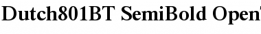 Download Dutch 801 Semi-Bold Font Title Preview