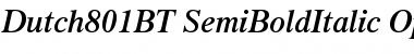 Download Dutch 801 Semi-Bold Italic Font Title Preview
