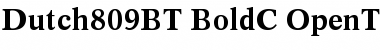Download Dutch 809 Bold Font Title Preview