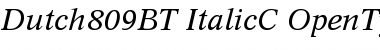 Download Dutch 809 Italic Font Title Preview