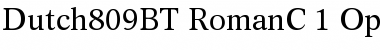 Download Dutch 809 Regular Font Title Preview