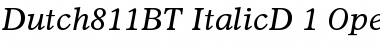Download Dutch 811 Italic Font Title Preview