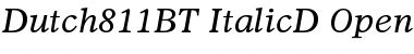 Download Dutch 811 Italic Font Title Preview
