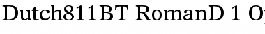 Download Dutch 811 Regular Font Title Preview