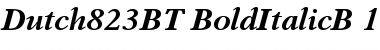 Download Dutch 823 Bold Italic Font Title Preview