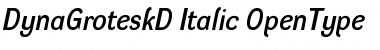 Download DynaGrotesk D Italic Font Title Preview