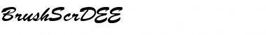 Download BrushScrDEE Regular Font Title Preview