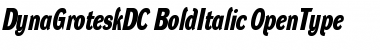 Download DynaGrotesk DC Bold Italic Font Title Preview