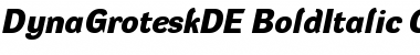 Download DynaGrotesk DE Bold Italic Font Title Preview