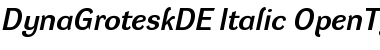 Download DynaGrotesk DE Italic Font Title Preview