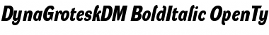 Download DynaGrotesk DM Bold Italic Font Title Preview