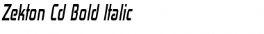 Download Zekton Cd Bold Italic Font