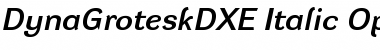 Download DynaGrotesk DXE Italic Font Title Preview
