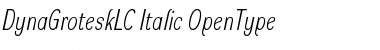 Download DynaGrotesk LC Italic Font Title Preview