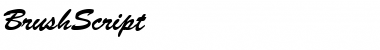 Download BrushScript RomanItalic Font Title Preview