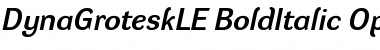 Download DynaGrotesk LE Bold Italic Font Title Preview