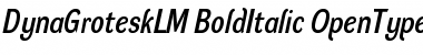Download DynaGrotesk LM Bold Italic Font Title Preview