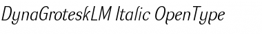Download DynaGrotesk LM Italic Font Title Preview