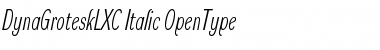 Download DynaGrotesk LXC Italic Font Title Preview