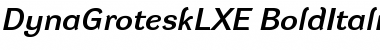 Download DynaGrotesk LXE Bold Italic Font Title Preview