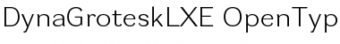 Download DynaGrotesk LXE Regular Font Title Preview